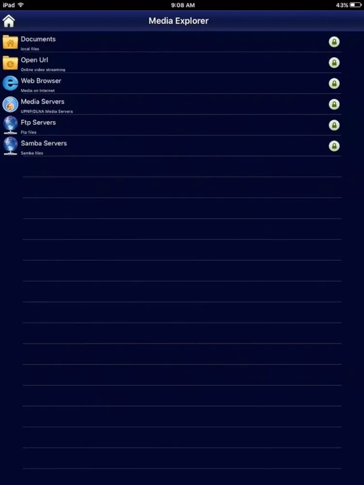 Capturas de tela do AcePlayer Plus iPad 