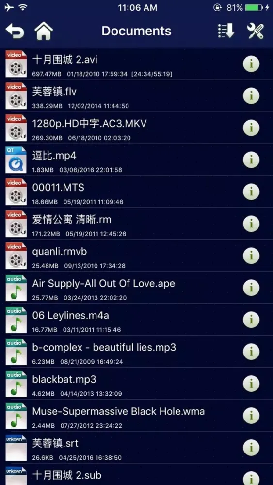 Capturas de tela do AcePlayer Plus
