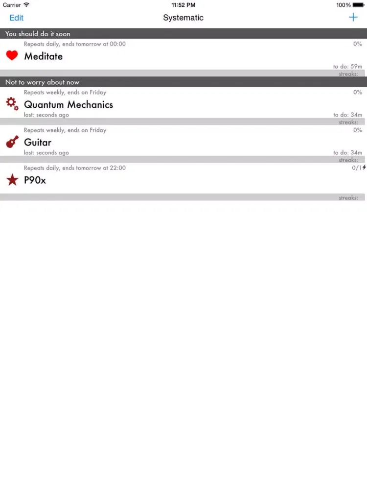 Systematic - Set goals, track time & build habits iPad  Screenshots