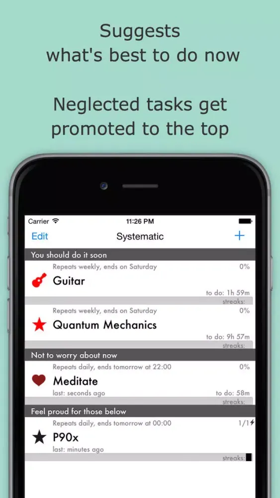 Systematic - Set goals, track time & build habits Screenshots