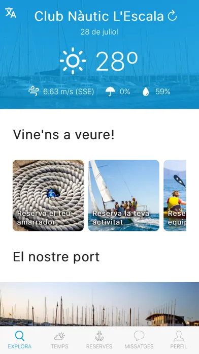 Capturas de tela do nauticescala