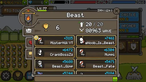 Ảnh chụp màn hình của Grow Castle - Tower Defense
