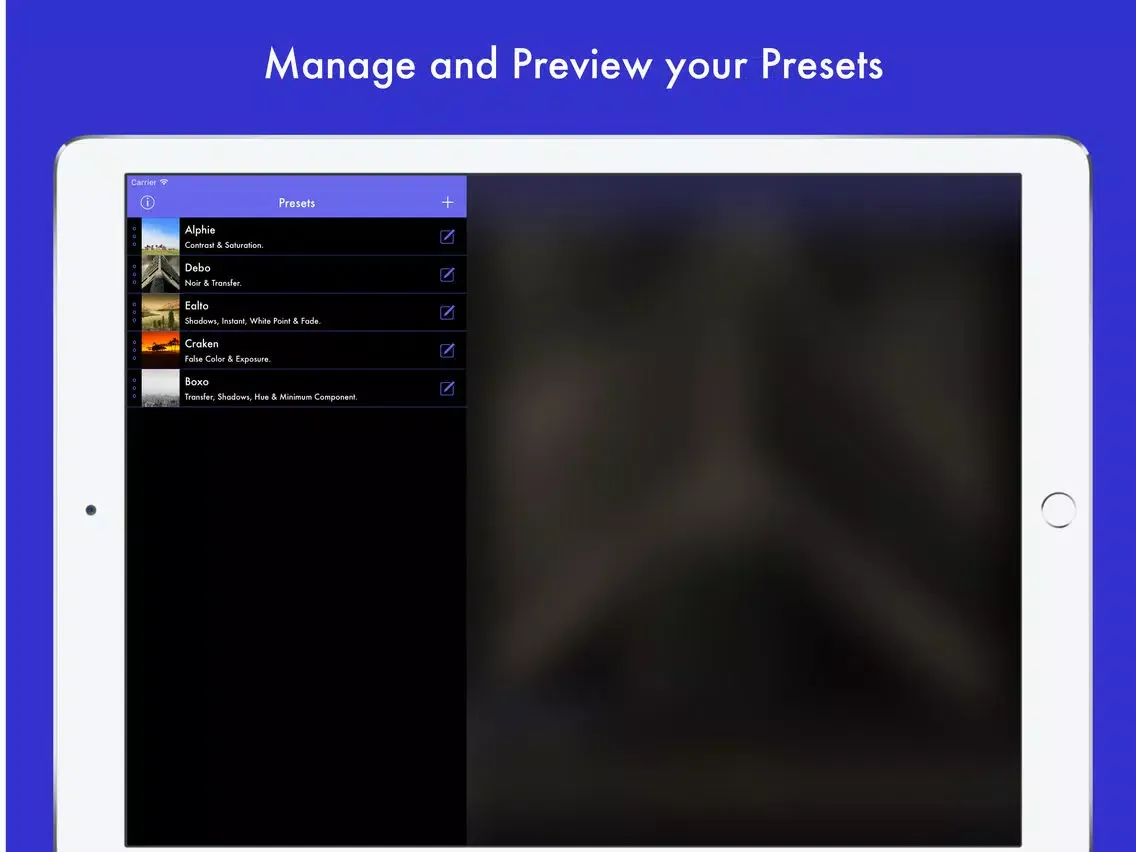 Preset iPad  স্ক্রিনশট