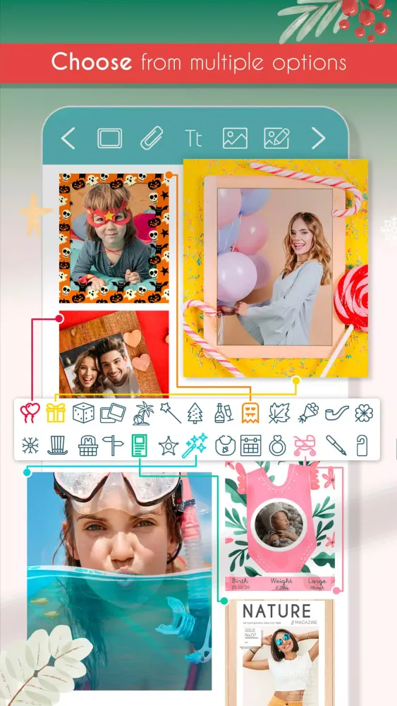 Captures d'écran de Photo frames to share cute app