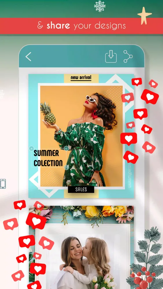 Captures d'écran de Photo frames to share cute app