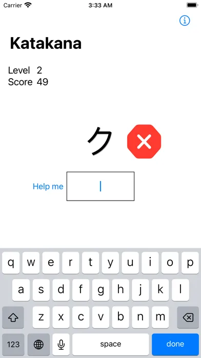 Capturas de tela do Katakana : learn and memorize