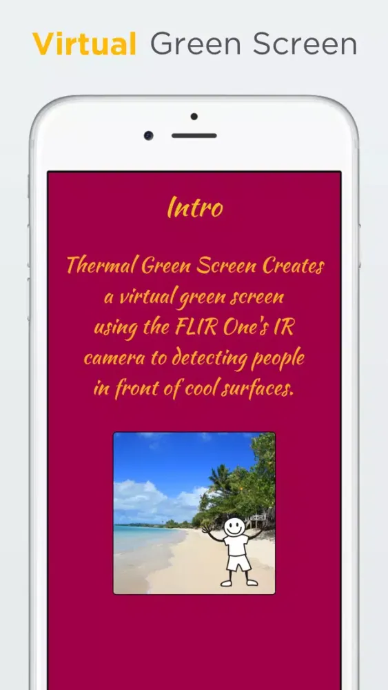 Screenshot di Thermal Green Screen for the FLIR One