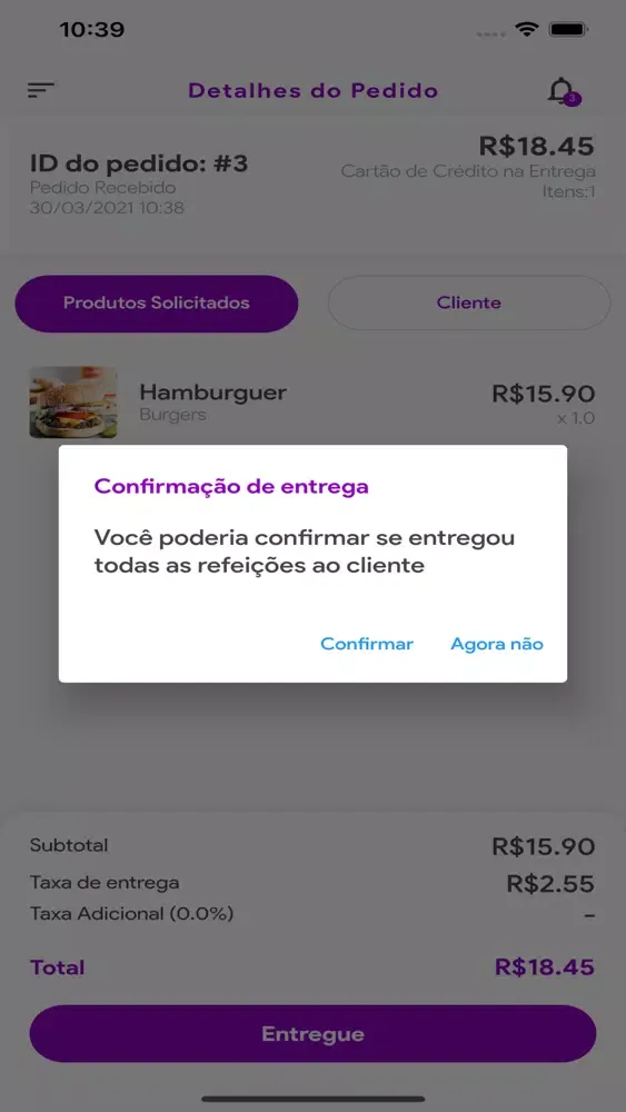 Capturas de pantalla de Rapidex - Entregador