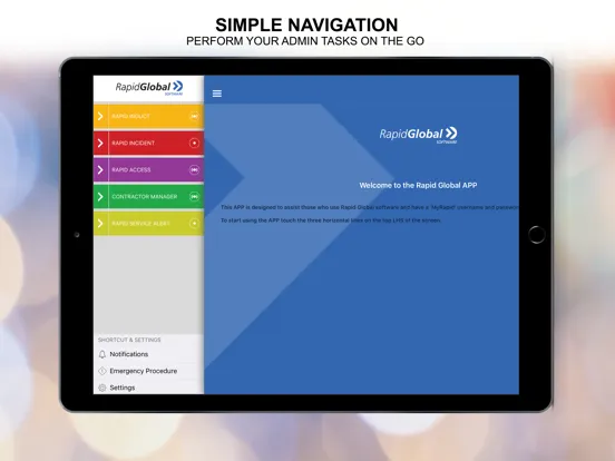 Rapid Admin iPad  Screenshots