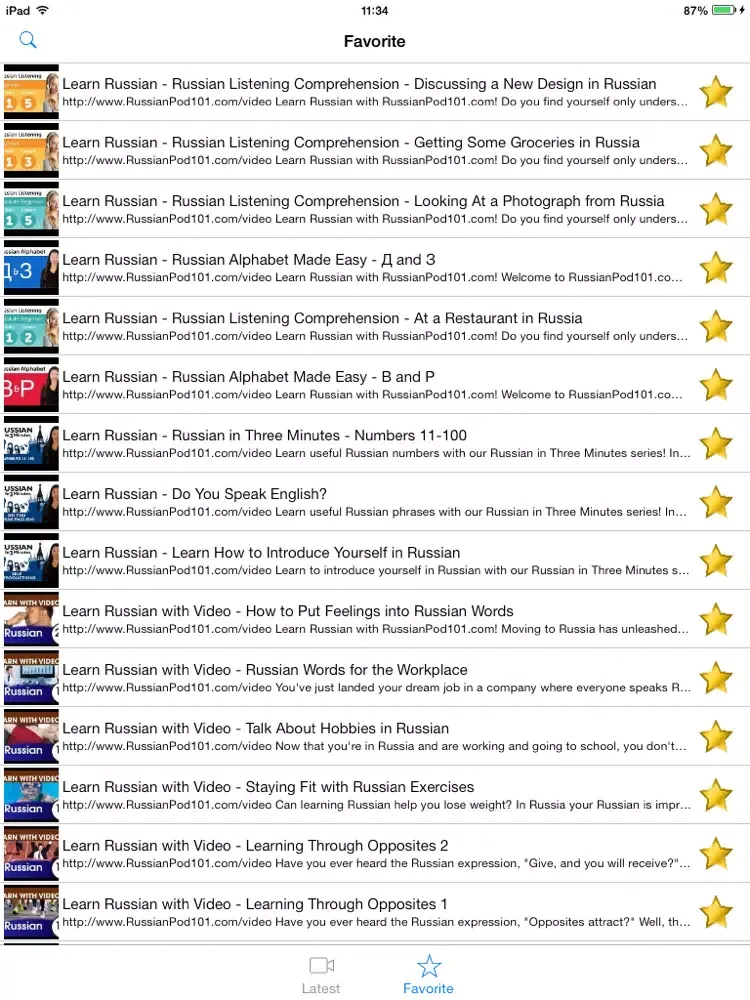 Capturas de tela do Learn Thai in Videos iPad 