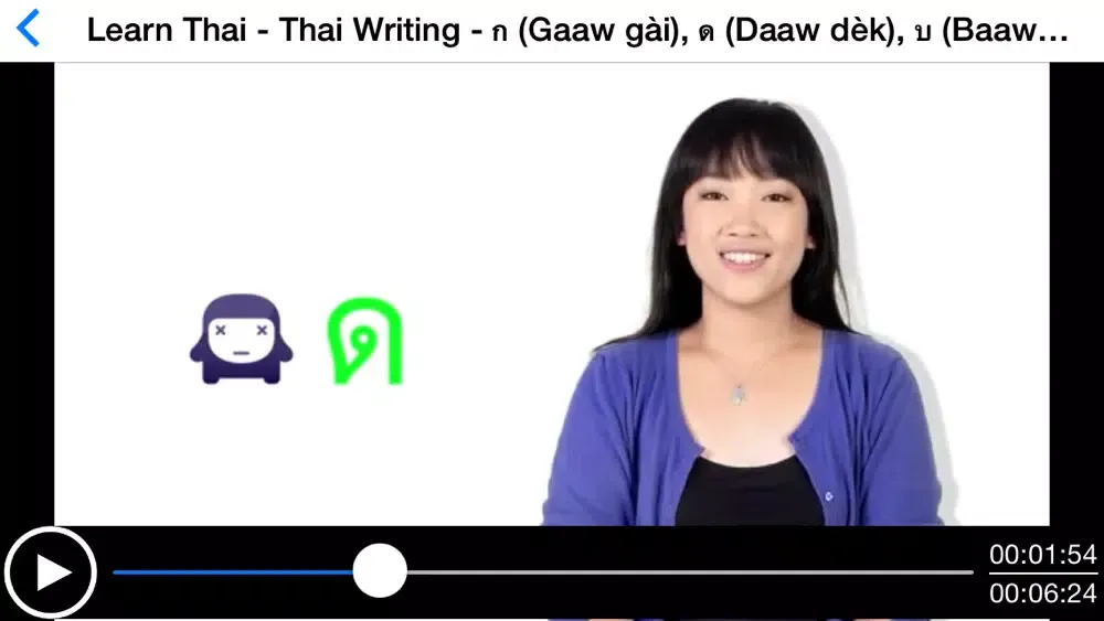 Capturas de tela do Learn Thai in Videos