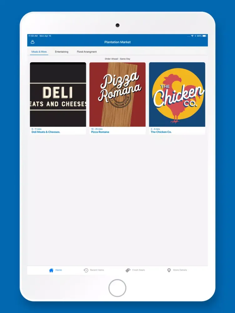 Capturas de pantalla de Kroger Fresh iPad 