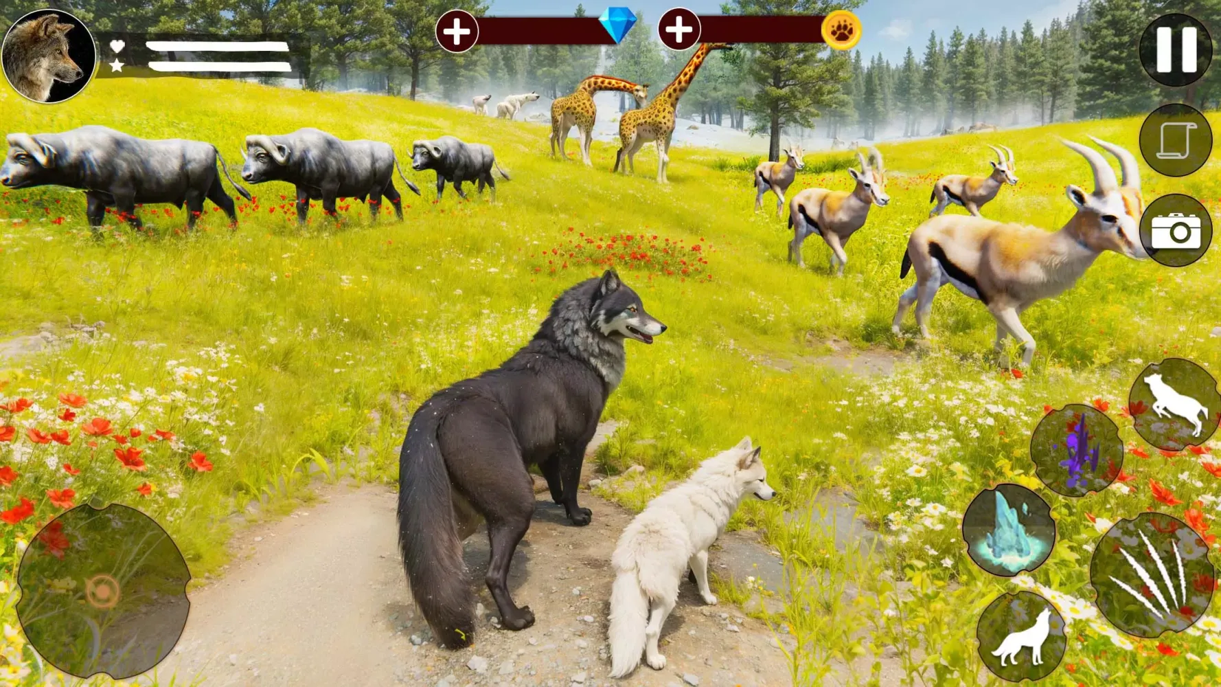 Wild Wolf Family Simulator 3D应用截图