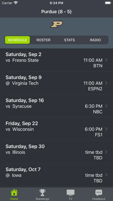 Zrzuty ekranu West Lafayette Football