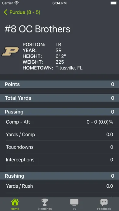 Zrzuty ekranu West Lafayette Football