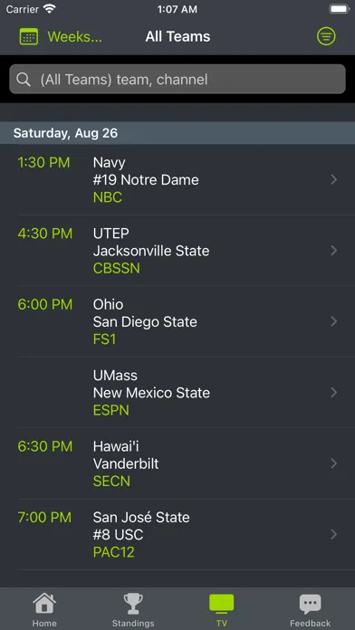 South Carolina Football App Screenshots