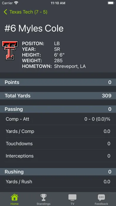 Texas Tech Football Schedules Screenshots