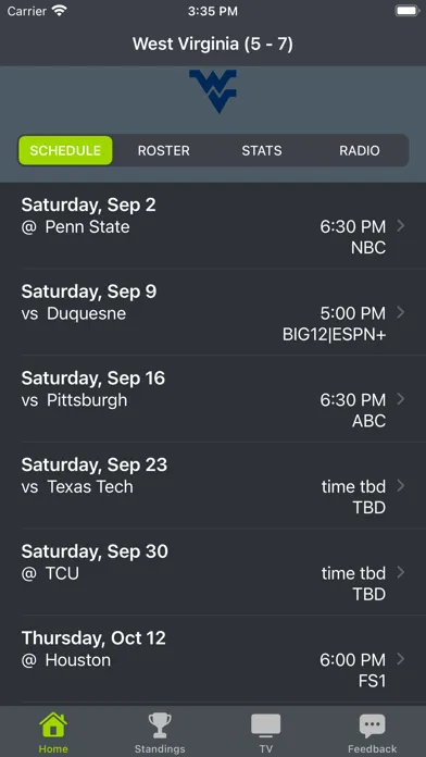 West Virginia Football应用截图