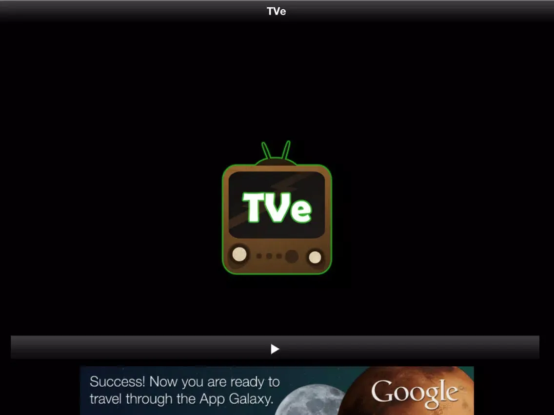 Capturas de tela do TVe iPad 