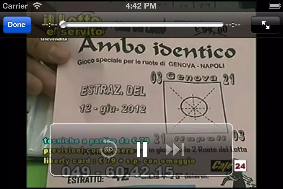 Capturas de tela do TVe