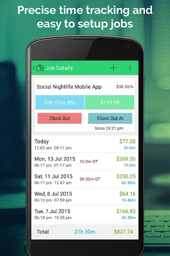 ภาพหน้าจอของ Work Hours Tracking & Billing