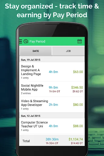 ภาพหน้าจอของ Work Hours Tracking & Billing