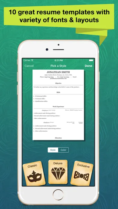 Capturas de tela do Resume Apex – Professional CV Maker & Builder