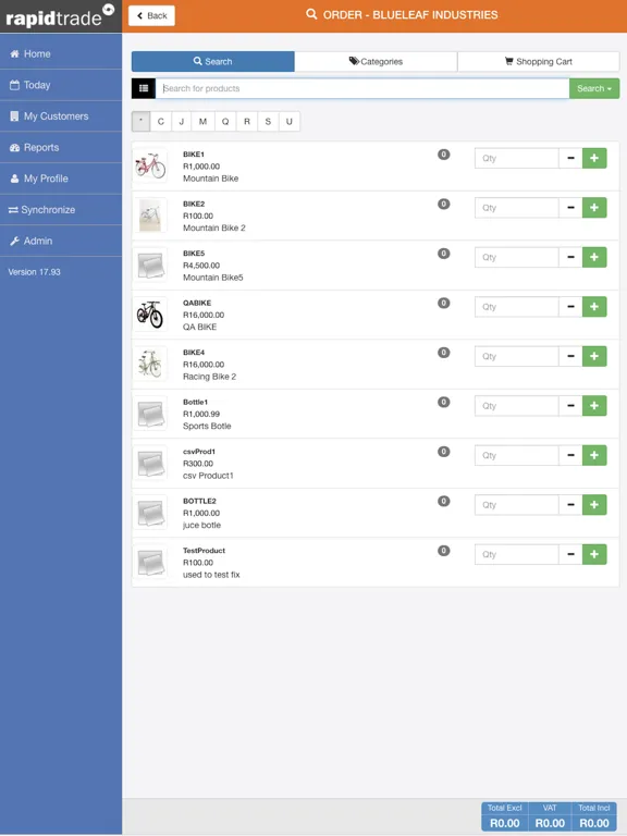 ภาพหน้าจอของ Rapidtrade Bishop iPad 