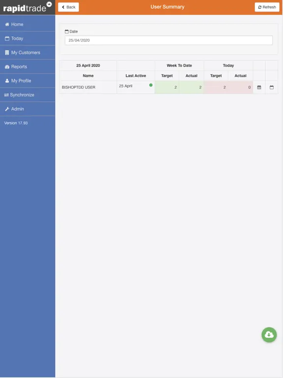 ภาพหน้าจอของ Rapidtrade Bishop iPad 