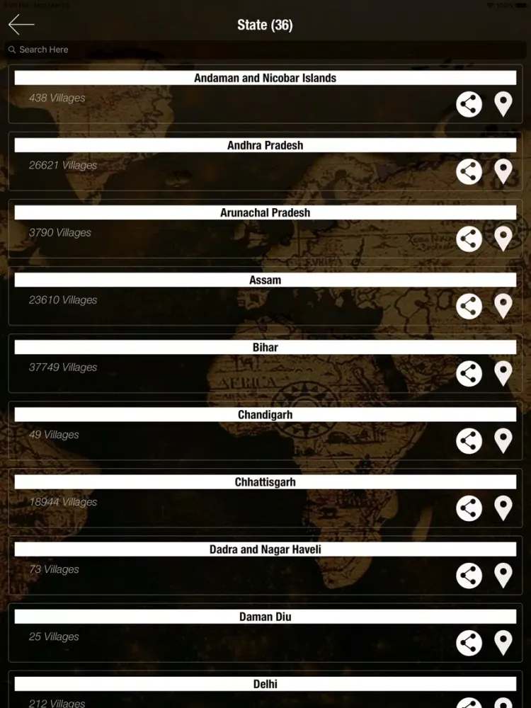 Indian Villages List iPad 应用截图