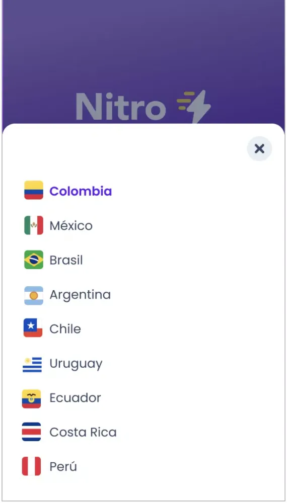 Nitro App Screenshots