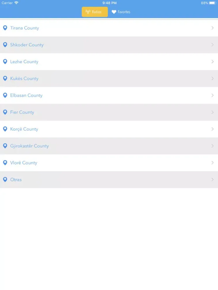 ภาพหน้าจอของ Radio Albania Online - AM FM iPad 