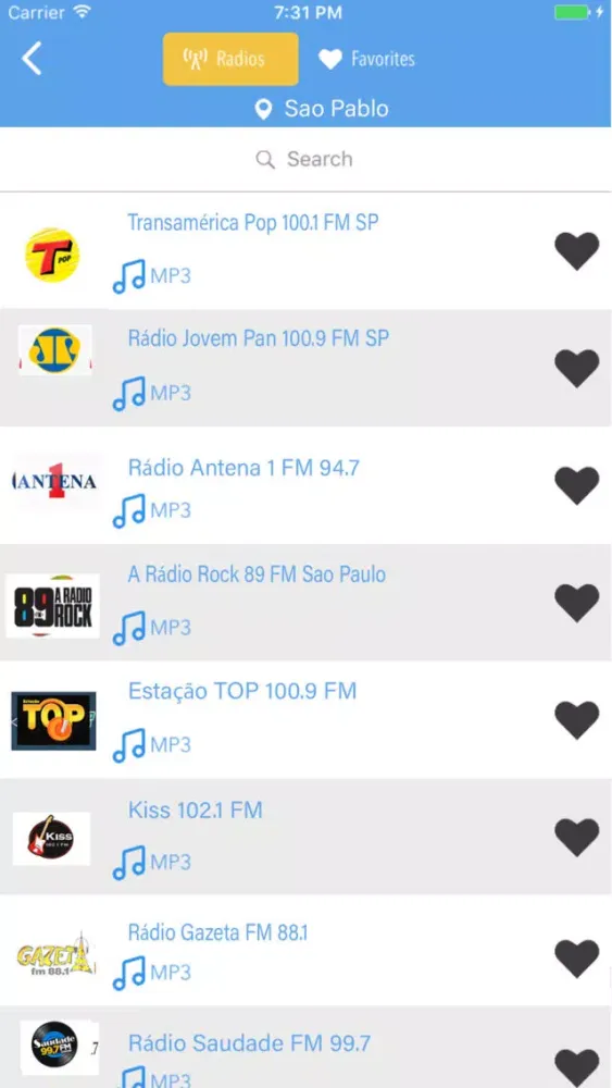 Capturas de tela do Radio Brazil FM AM Online