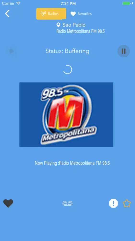 Capturas de tela do Radio Brazil FM AM Online