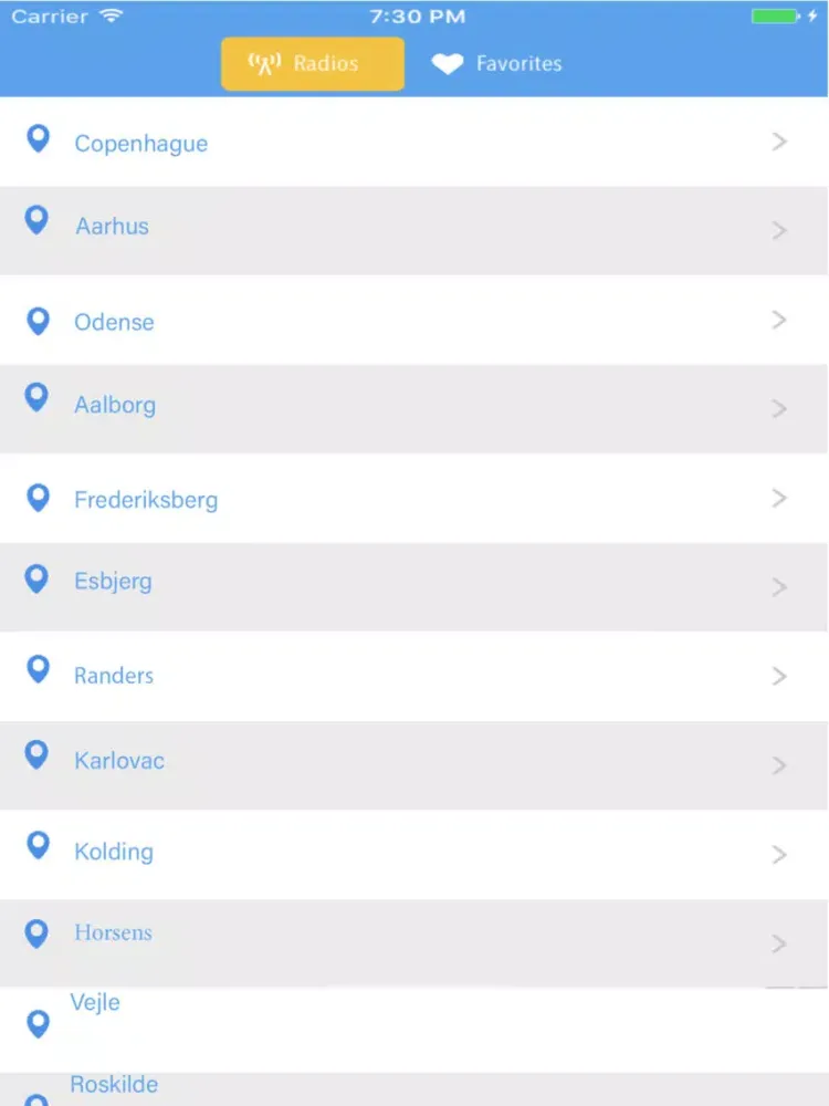 Radio Denmark FM AM Online iPad  स्क्रीनशॉट
