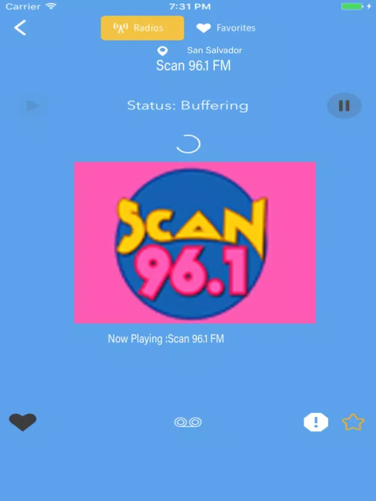 Radio El Salvador FM AM Online iPad  Screenshots