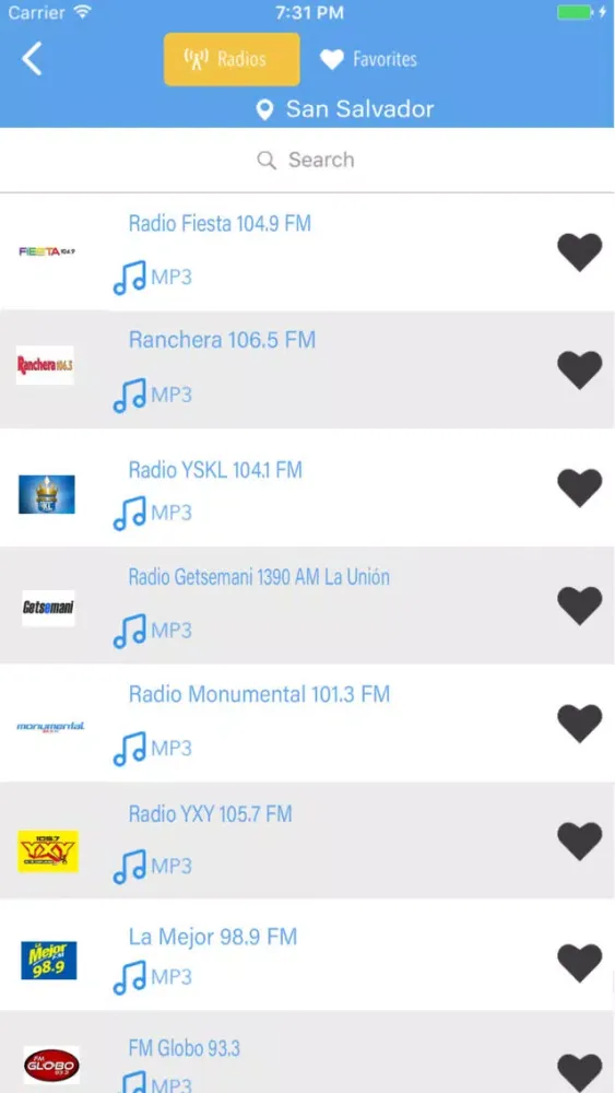 Radio El Salvador FM AM Online Screenshots