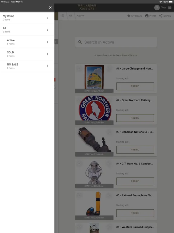 Rail and Road Auctions iPad  Ekran Görüntüleri