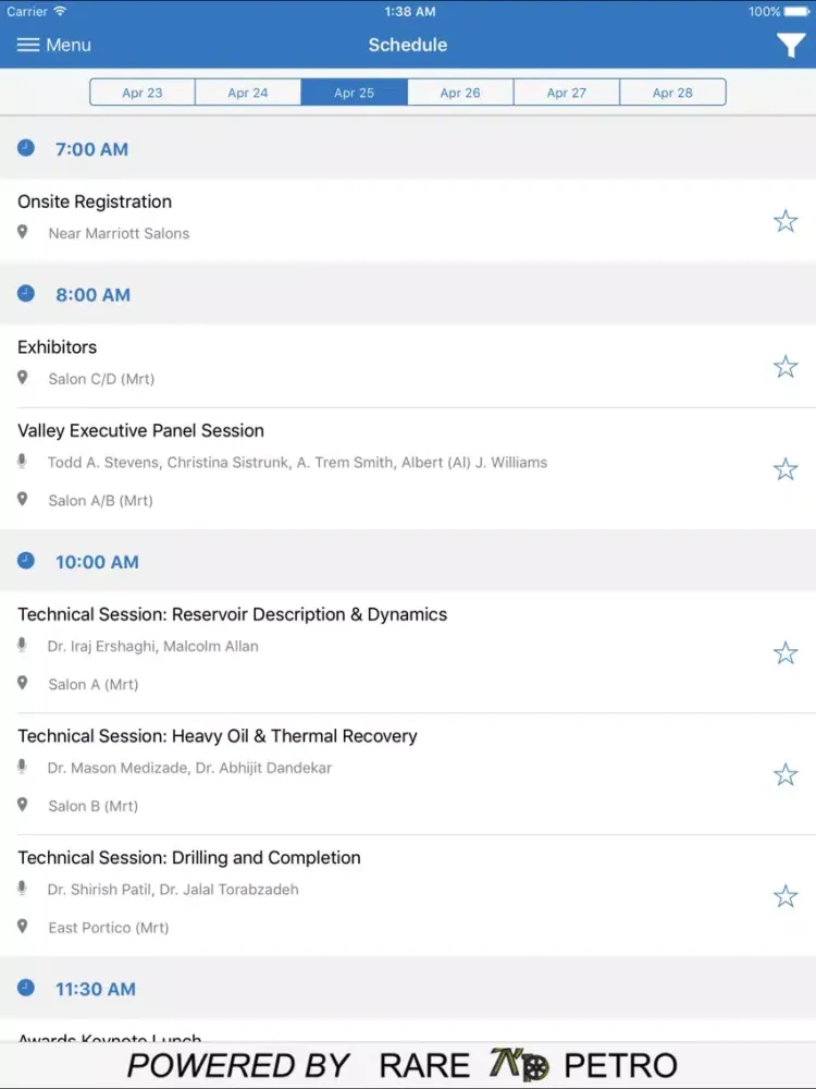 Capturas de pantalla de SPE Western Regional Meeting iPad 