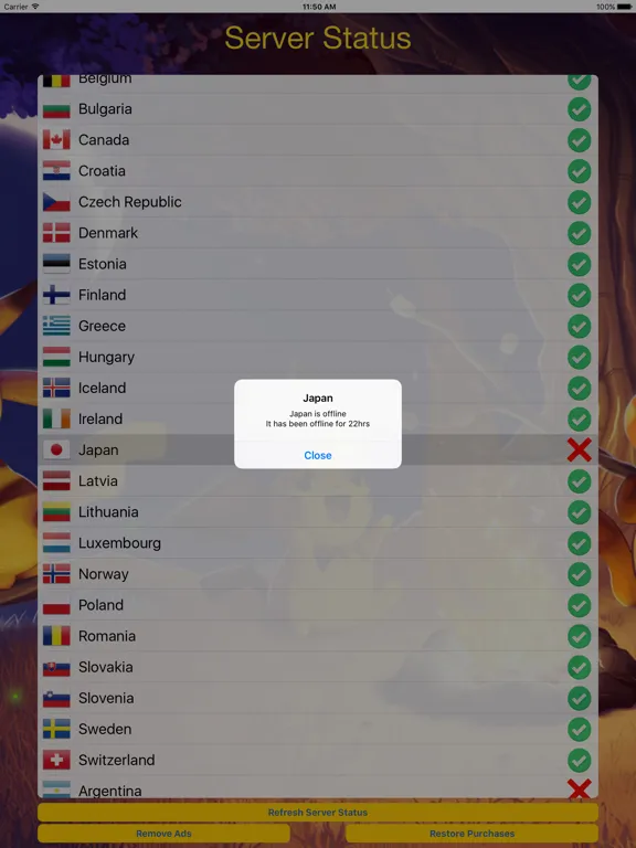 Server Status For Pokémon GO iPad 应用截图