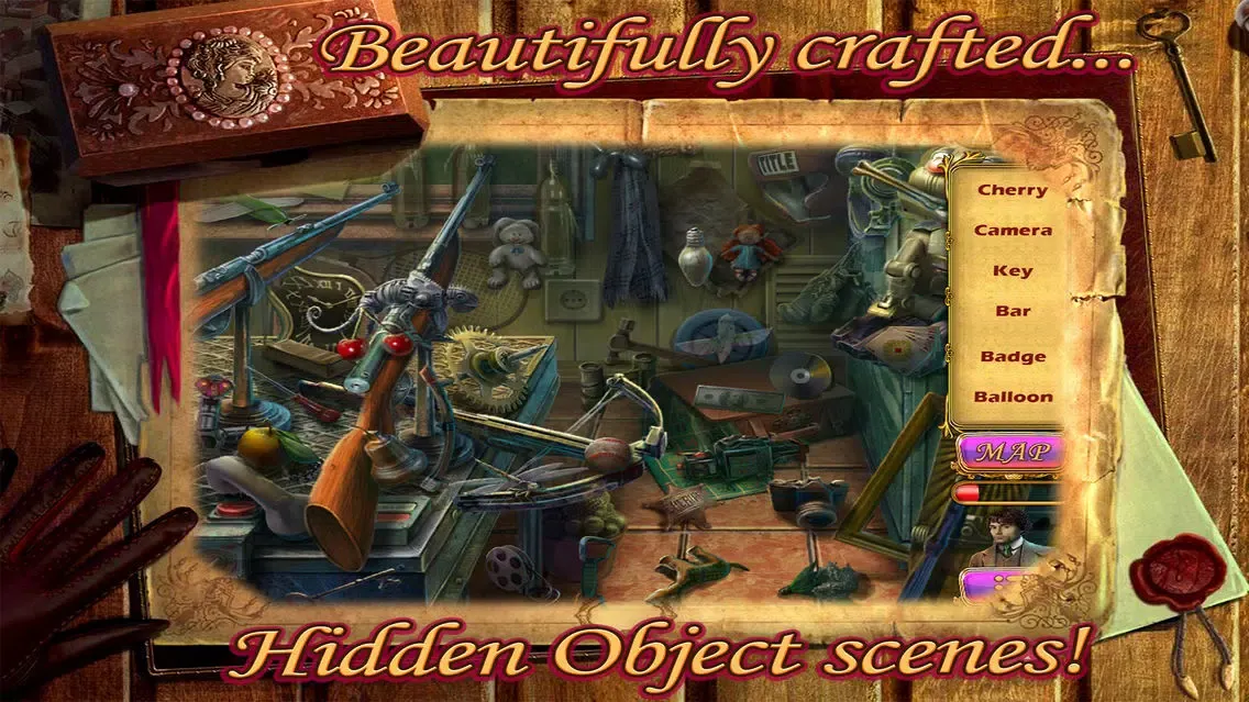 Tangkapan skrin Hidden Object: Magic Diamond - Crazy Adventures Premium