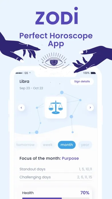 Ảnh chụp màn hình của Zodi: Horoscope & Astrology