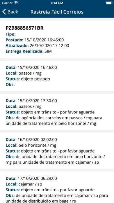 Rastreia Fácil Correios应用截图