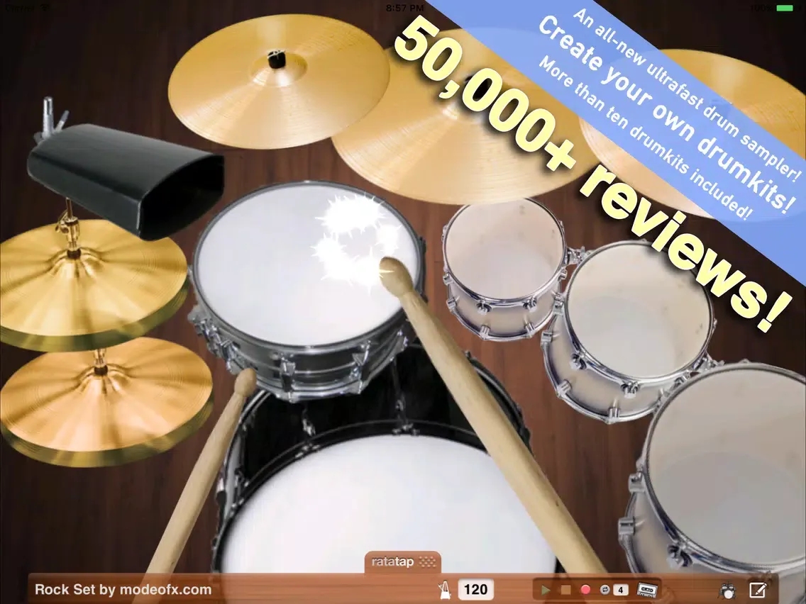 Ratatap Drums Free iPad Screenshots