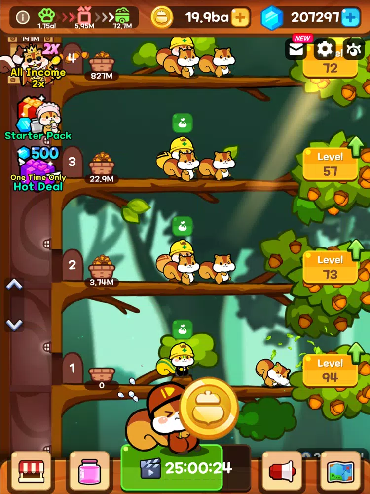 Tangkapan skrin Idle Squirrel Tycoon: Manager iPad 