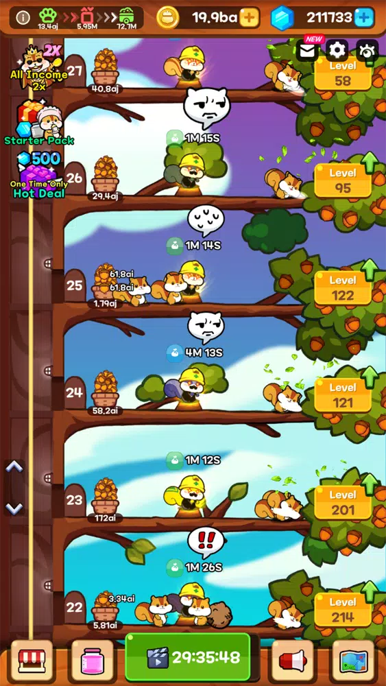 Tangkapan skrin Idle Squirrel Tycoon: Manager