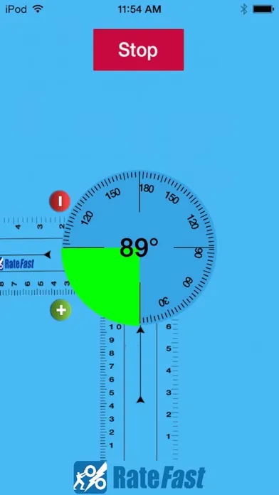 Capturas de tela do RateFast Goniometer