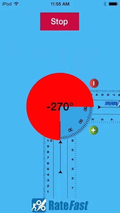 Capturas de tela do RateFast Goniometer
