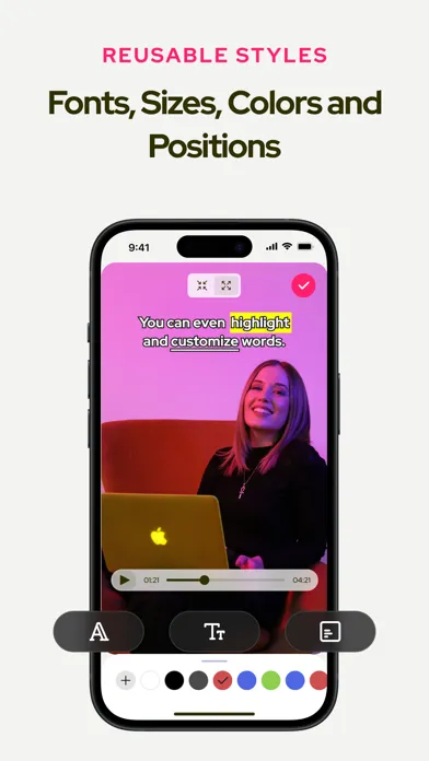 Screenshot di Subcap: AI Captions for Videos