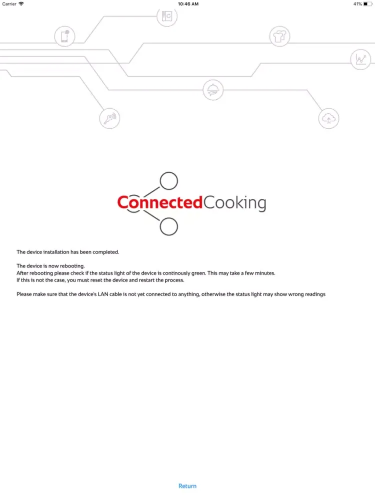 تصاویر ConnectedCooking WiFi Setup iPad 